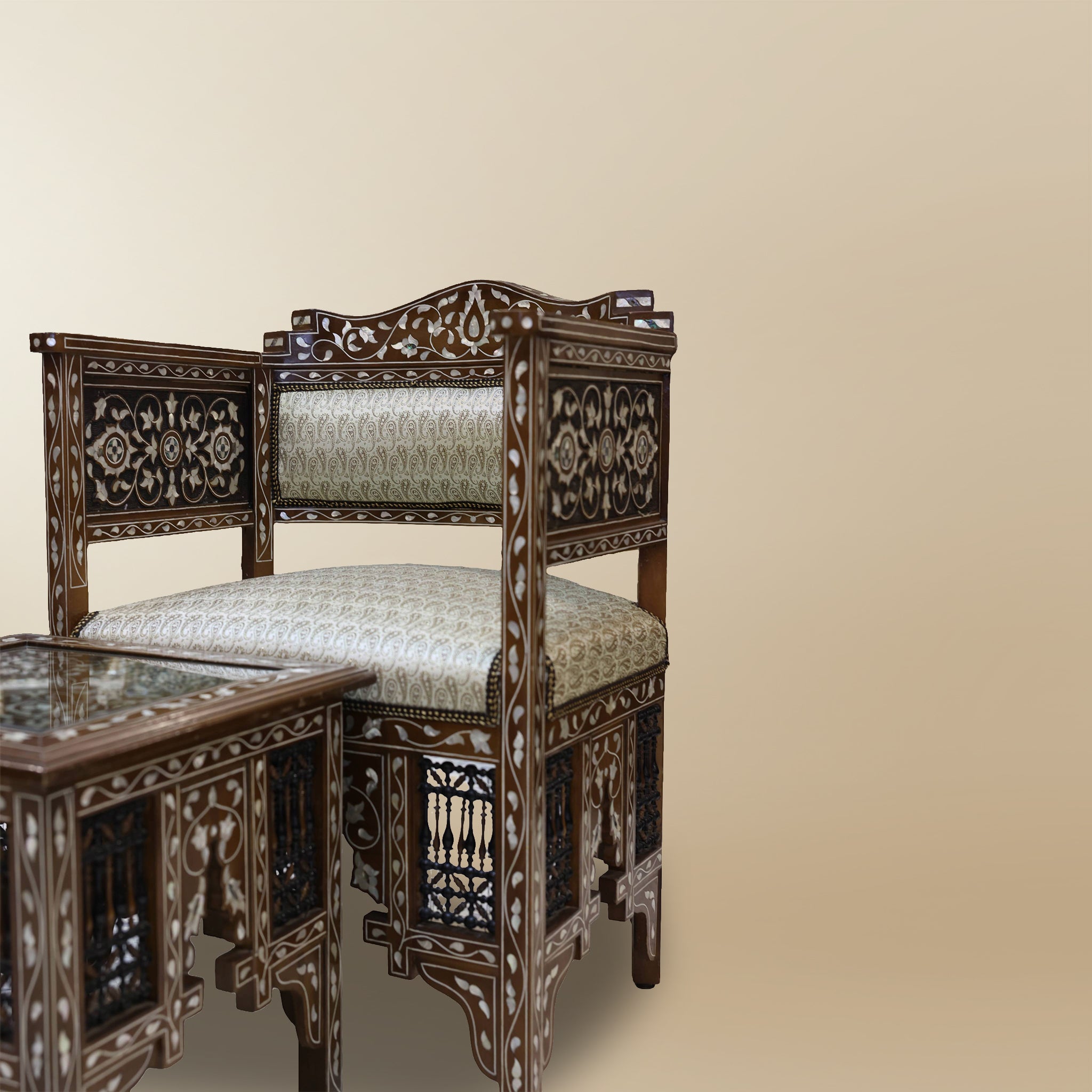 مجلس هارموني - طقم جلوس زاوية مطعم يدويًا (كراسي + طاولة)