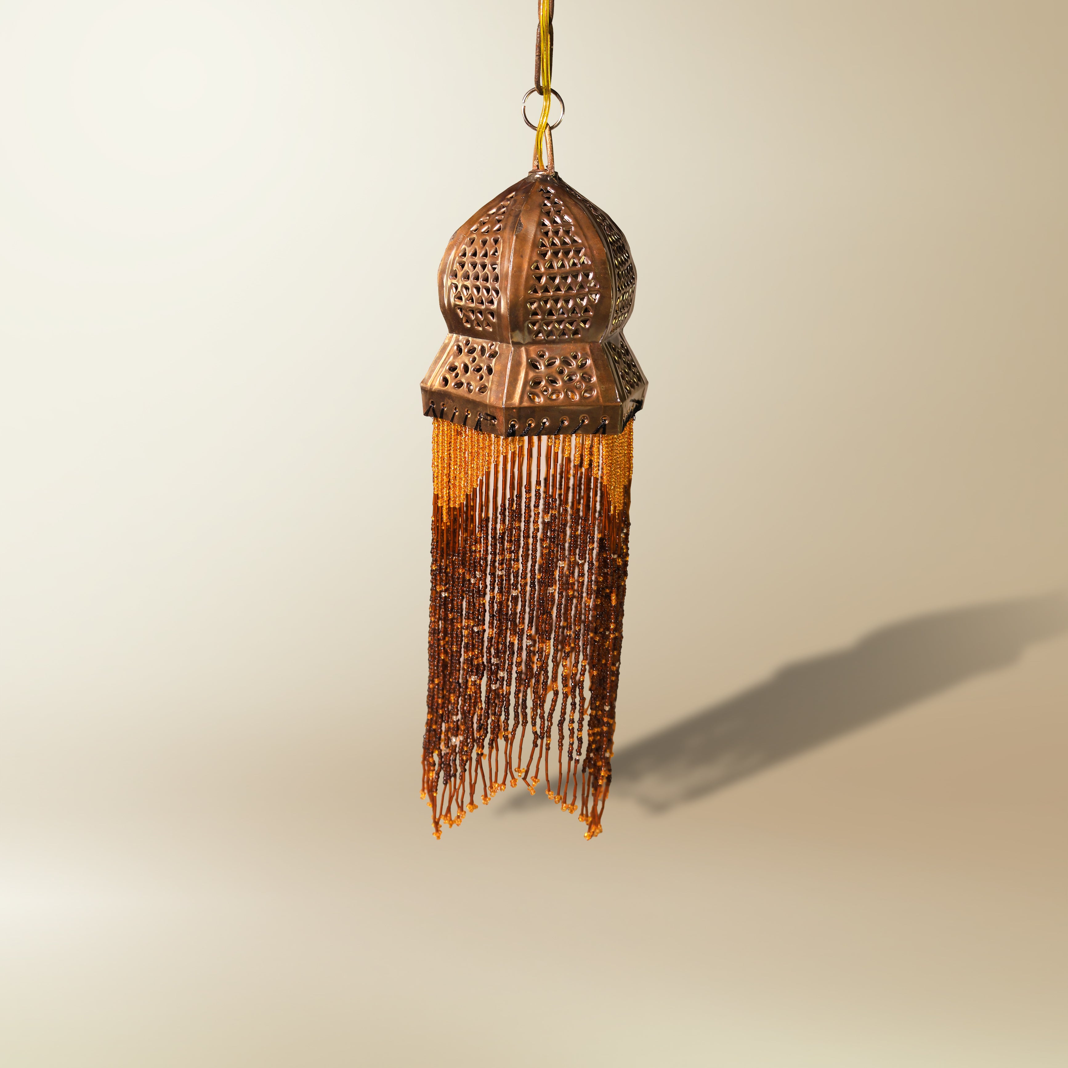 Dahlia Copper Fringe Lantern