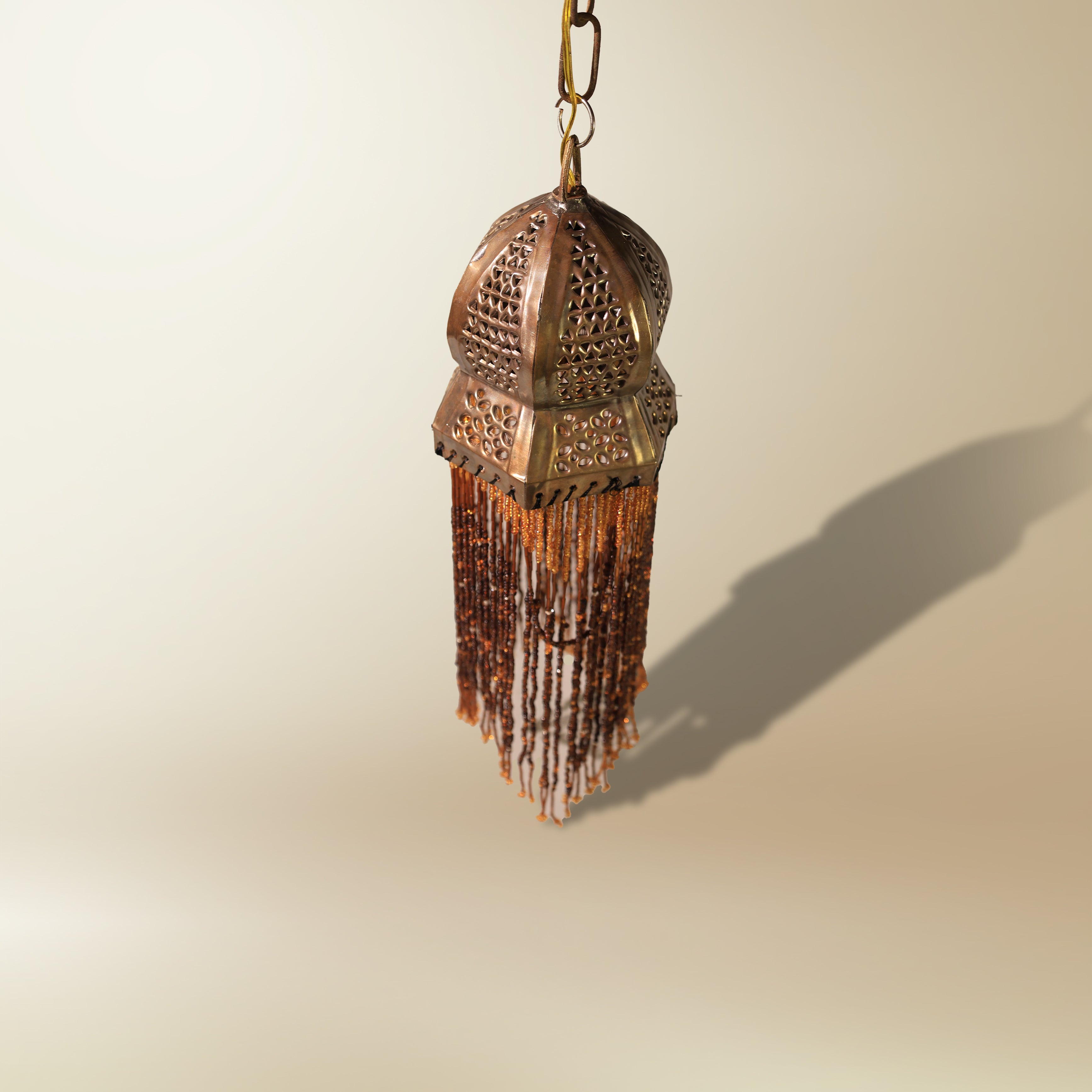 Dahlia Copper Fringe Lantern