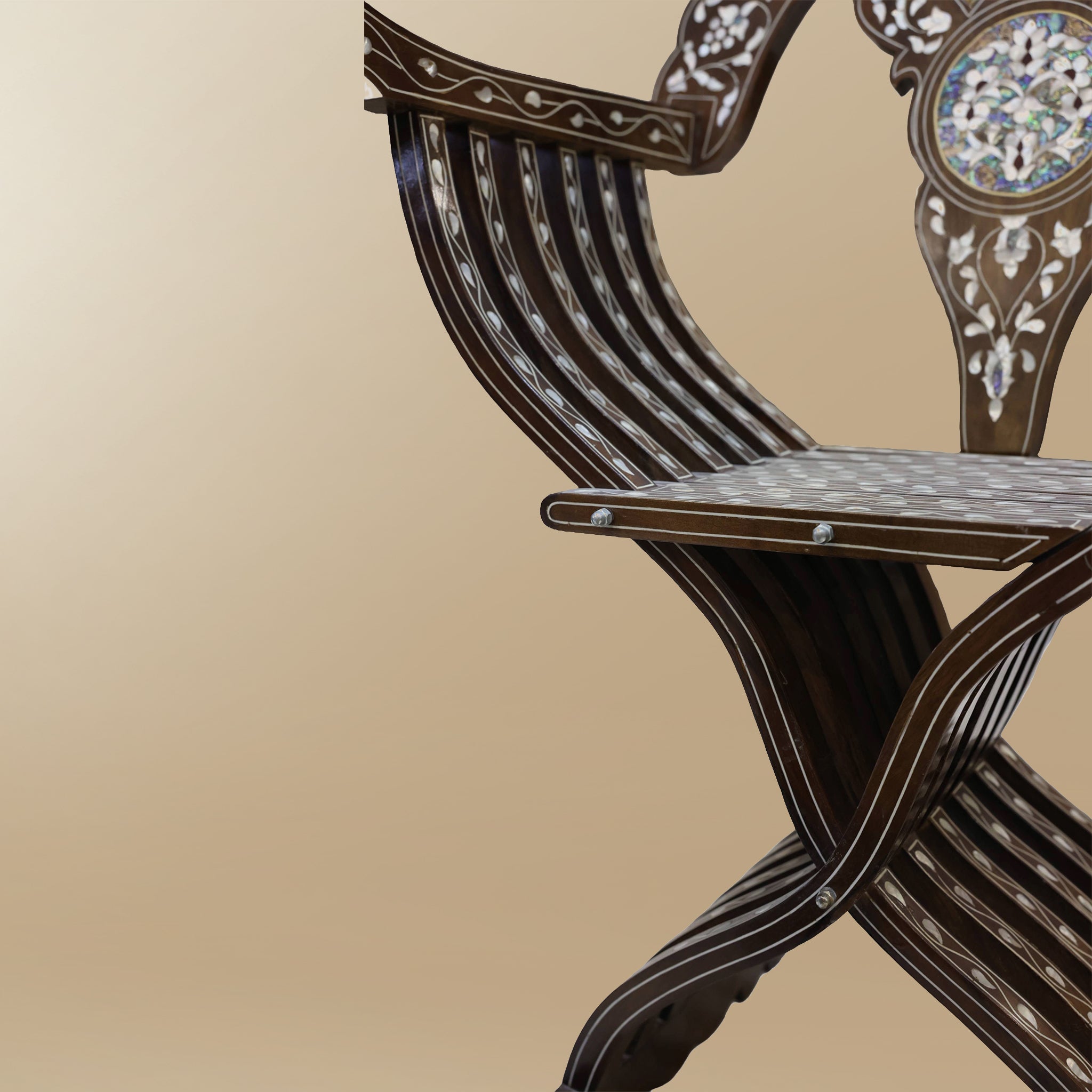The Celestia Inlay Majlis Set — Mother-of-Pearl Chairs & Table