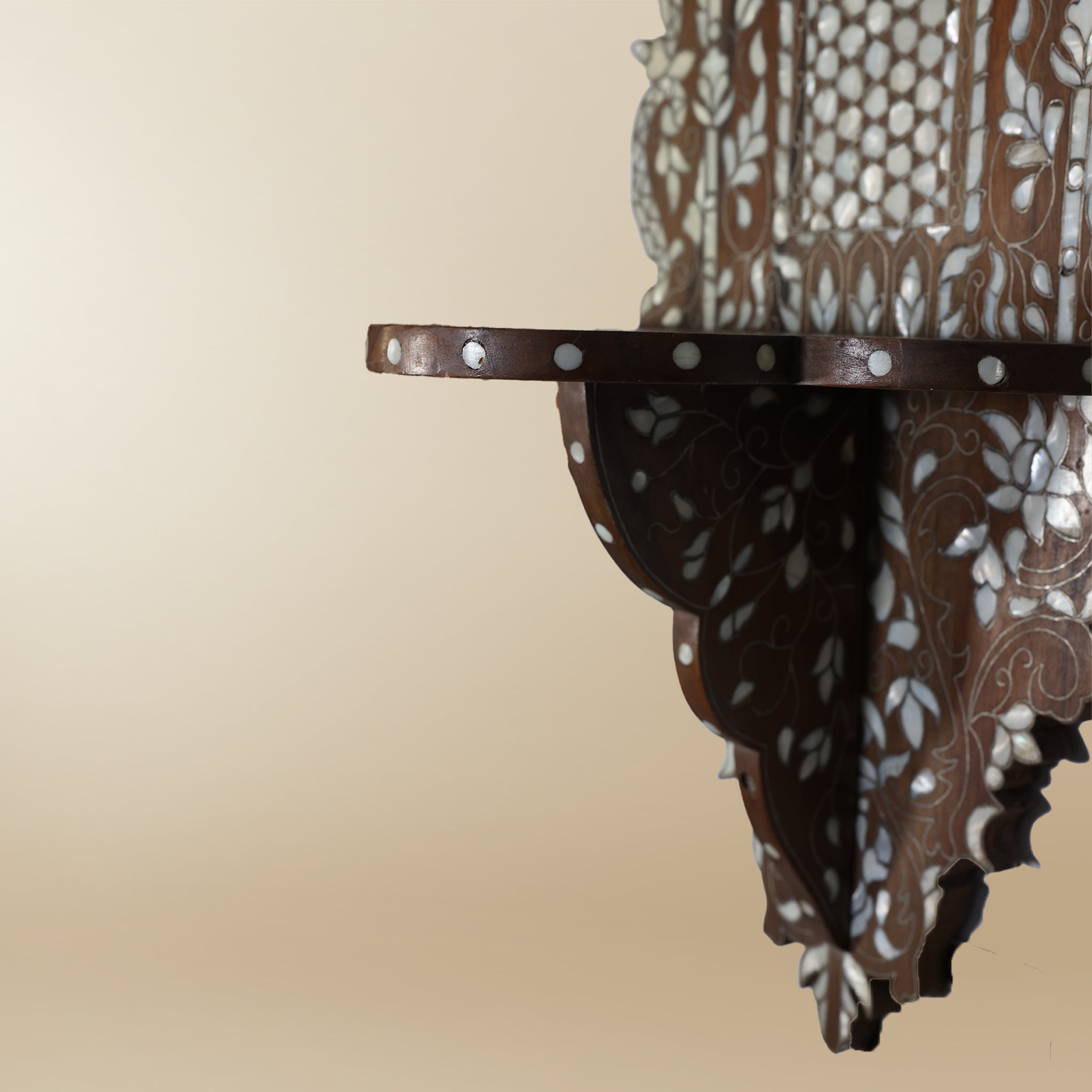 Damascene Lotus Wall Panel – Mother-of-Pearl Inlay